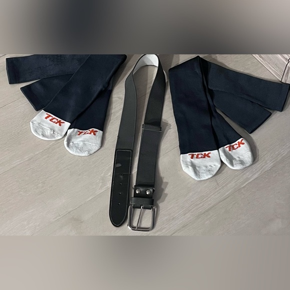 TCK Adult XL Combo Charcoal ProSport Baseball/Softball Belt & Socks - Picture 2 of 6